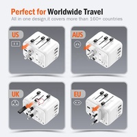 Worldplug CE/FCC Chargeur mural rapide PD 30W USB Type-C 10A Adaptateur de voyage universel Adaptateur de prise internationale Cuivre Utilisation mondiale