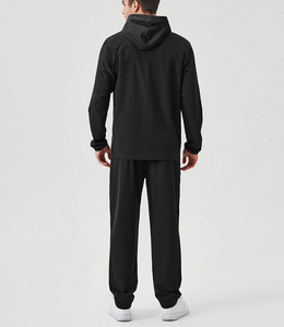 Tùy chỉnh OEM Logo thoáng khí chạy đào tạo Mens HOODIE ZIP up Áo gió phòng tập thể dục Áo Khoác Trọng lượng nhẹ vải Mens Áo khoác thể thao - Product Image 2