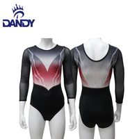 DANDY professionnel manches longues compétition gymnastique justaucorps filles personnalisé vos propres justaucorps en nylon