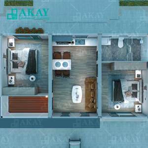 Casa di trasporto del contenitore delle ville prefabbricate di lusso ecologico di 40ft con la piccola casa modulare del bagno e della cucina - Product Image 4