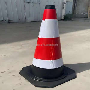 Cônes de signalisation routière en caoutchouc à déviation rapide, poteaux de signalisation, blocages routiers réfléchissants à haute intensité pour la sécurité routière, avertissement de construction sur glace - Product Image 3