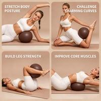 Mini ballon de yoga et de Pilates en PVC 22/25CM Beige Noir Brun foncé Antidérapant Écologique Mini ballon d'exercice pour le yoga et le Pilates Gym