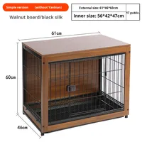 Cage pour chien en acier avec cadre en bois, solide et luxueuse, pour extérieur, avec bac à litière, pour Shiba Inu, chiens de grande, moyenne et petite taille