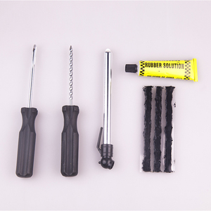 Bán buôn 5 cái thẳng xử lý sửa chữa lốp Kit bút chì đo áp suất + A3 mạ kẽm Sealant tay công cụ làm bằng thép và kim loại - Product Image 2