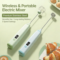 Mousseur à lait électrique portatif rechargeable par USB en acier inoxydable 304, écologique, petit batteur à œufs, mélangeur à café, mixeur