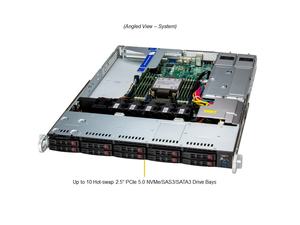 Serveur en rack d'entreprise 1U SYS-112B-WR, serveur de stockage pour le calcul en nuage avec processeur Intel Xeon 6 - Product Image 4