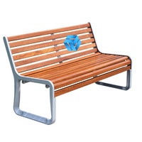 Banc de parc Public en bois en plastique Composite, imperméable à la pluie, fabriqué en usine