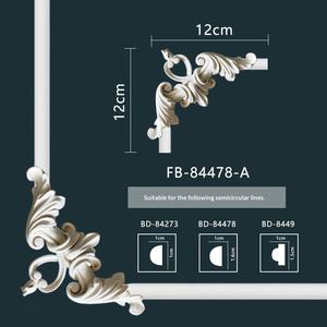 Mosaico de Techo y Pared para Sala de Estar con Decoración Floral de PU Estilo Francés, Material de Silicona Suave Tallada - Product Image 6