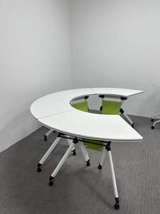 Desk High <strong>Tech</strong> Office Folding Training Desk <strong>Conference</strong> Desk Meeting Table School Set Table Top Train Set - Product Image 5