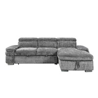 Canapé-lit deux places de style européen avec accoudoirs, rangement, rembourrage en éponge, durable, facile à nettoyer, écologique, pour salon, hôtel, école