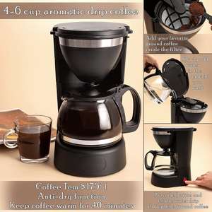 Cafetière Électrique Intelligente Multifonctionnelle pour la Maison, Machine à Café en Grains à Goutte Unique, Portable pour l'Extérieur, Expresso - Product Image 4