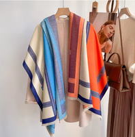 Écharpe d'hiver de marque de luxe pour femmes, design jacquard en cachemire, pashmina chaud et épais, châle/écharpe tendance