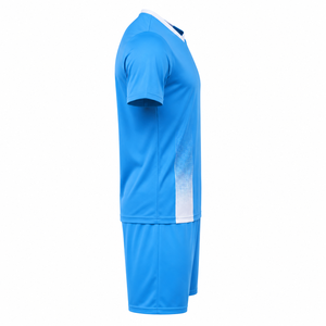 Vente directe d'usine, uniforme de football d'été pour hommes, 100% polyester, 180 g/m², imprimé par sublimation, respirant, séchage rapide, antibactérien - Product Image 4
