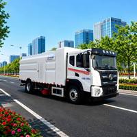 Camion balayeuse-laveuse électrique purement électrique de 8 tonnes |   Véhicule d'assainissement municipal à émissions zéro pour le lavage et le balayage