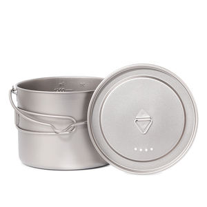 Servizio da tavola da campeggio in titanio Set di pentole da turismo all'aperto pentola da cucina Picnic cucina Trekking 900ml/1100ml/1600ml - Product Image 5
