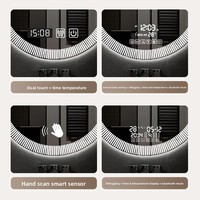 Miroir de salle de bain rond éclairé avec interrupteur tactile LED, design nordique moderne pour hôtel et usage domestique