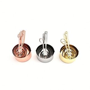 Số Lượng Lớn Nhỏ Smidgen Kim Loại Thép Không Gỉ Rắn Scoop Treo Đồng Rose Gold Vòng Hẹp Đo Ly Và Thìa - Product Image 3