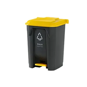 Werkslieferung klassifizierter langlebiger Mülleimer mit großer Kapazität verdickter Abfallbehälter aus medizinischem Kunststoff mit Fußpedal