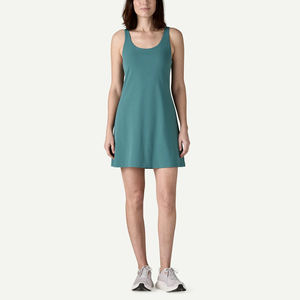 Şort inşa ile yüksek kaliteli kadın örgü spor kolsuz tenis elbise - Product Image 4