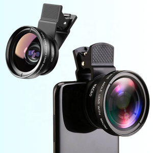 Pince universelle détachable 2-en-1 0.45X Super Wide Angle <span class=keywords><strong>Macro</strong></span> Lens Clip-On Travel Phone Kits - Product Image 1