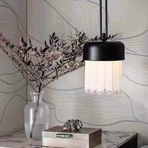 Designer-Inspired Frosted Black Glass Pendant Light Luxury Stylish for Living Room Study Bedroom-for Nordic & Chinese Style - Product Image 5