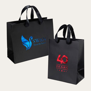 Bolsa de papel de regalo de compras Bolsas de papel verde baratas con asas Bolsa de papel al por menor impresa personalizada - Product Image 5