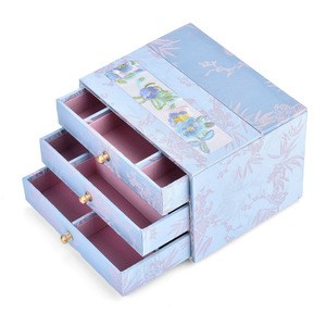 Caja de almacenamiento multicapa estilo cajón portátil de gran capacidad Almacenamiento de joyería de moda estilo corte chino multifuncional - Product Image 1