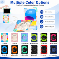 Étui robuste en silicone PC avec support rotatif à 360° et sangle d'épaule pour iPad A16 11e génération 2025, iPad 10e génération 10.9 2022 OEM ODM