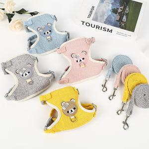 TEDDY bichon Con Chó Nhỏ ngực khai thác Polyester vật nuôi cung cấp thời trang chó Dây Xích vest động vật cho mèo đi Bộ thỏ giám sát - Product Image 2