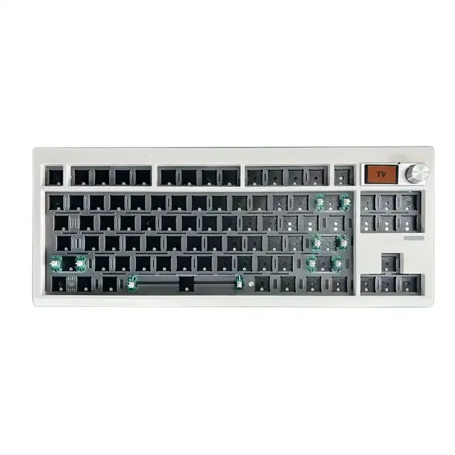 Hot-Swappable Keyboard Kit GMK87 Gaming Mechanical Keyboard With Knob VIA-Programmable BT/2.4Ghz/ Type-C RGB Backlit