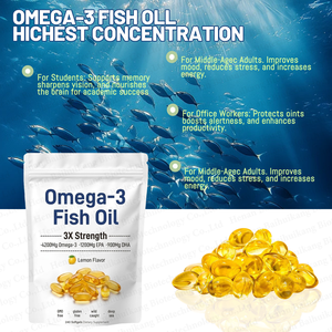 Capsule di Olio di Pesce ad Alta Purezza 4200Mg 3X, Integratore Quotidiano di Olio di Pesce con EPA e DHA, Gusto Limone - Product Image 2
