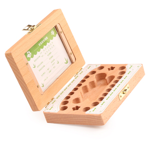 Wholesale Photo Frame Baby Teeth Storage Box Keepsake Wooden Toys For Child Educational Gifts