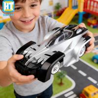 Voiture RC de course télécommandée 4 canaux, portée 30m, pour cascades murales, rotation 360°, dérive et évitement d'obstacles – Nouveauté très demandée
