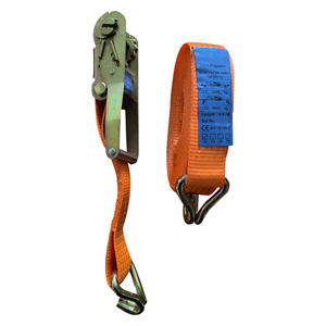 Correas de Amarre con Trinquete para Camiones, Correas de Sujeción con Trinquete para Remolques, Cintas de Poliéster con Gancho - Product Image 3