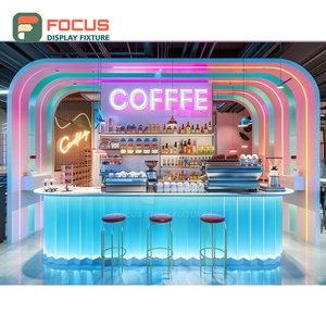 ชั้นวางกาแฟแบบร่วมสมัย ชั้นวางถุงเมล็ดกาแฟทรงสูง ลายไม้ ชั้นวางโชว์สินค้าในร้าน - Product Image 2