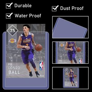 Protège-cartes en plastique transparent 35pt avec fermeture éclair pour cartes à collectionner, sport, baseball, basketball, haute qualité, organisation - Product Image 2