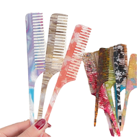 Peignes à cheveux classiques en acétate de cellulose vintage de haute qualité, à dents fines, personnalisables, vente en gros