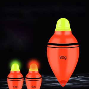 Màu Đỏ Màu Xanh Lá Cây Màu Điện Tử Nổi Lớn Bụng Câu Cá Bobbers Cao Nổi Kép Sử Dụng Dài Đúc 40G-100G Câu Cá Biển Nổi - Product Image 1