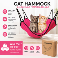 Hamac pour chat en polaire réglable pour cage, lit suspendu doux et chaud pour chats, chatons et petits animaux