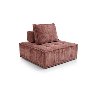 Sofá Seccional Moderno de <span class=keywords><strong>Una</strong></span> <span class=keywords><strong>Plaza</strong></span> con Acabado en Cuero, Forma Rectangular, Madera para Sala de Estar, Hoteles, Villas - Product Image 6