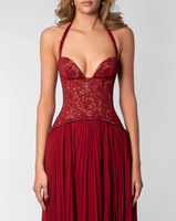 Nouvelle Robe Longue Plissée à Bretelles pour Femme, Style Européen et Américain, Hiver 2026, Sexy, Dos Nu, Col Bas, Taille Haute