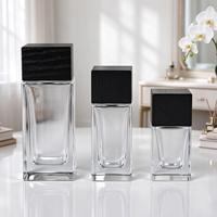Vente en gros de flacons de parfum rechargeables en verre transparent avec logo personnalisé, 30 ml, 50 ml, 100 ml, avec bouchon, flacon Woran