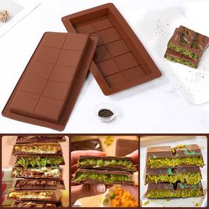MUYULINS Moule carré en silicone de qualité supérieure pour chocolat, qualité alimentaire 3D, pour la pâtisserie - Product Image 5