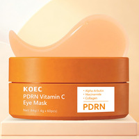Patchs Éclaircissants pour les Yeux à la Vitamine C Orange 60 pièces Masque Contour des Yeux au Collagène PDRN Anti-Poches Anti-Âge Hydratation Intense