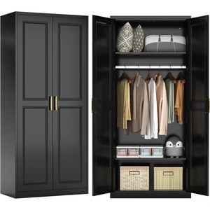 Modern Bedroom Storage Cabinet with <strong>Single</strong> Shelf Space-Saving Steel <strong>Wardrobe</strong> for Hotel and School Use Durable Large Capacity - Product Image 1