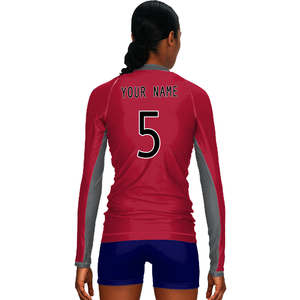 Damen Langarm Sublimation Volleyball Trikot Anpassbare Uniform für Volleyballs pieler - Product Image 3