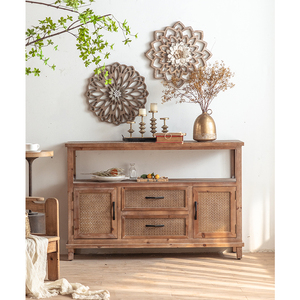 Armadio in legno massello in stile Country casale in stile retrò con mensola, soggiorno mobili in legno massiccio - Product Image 3