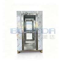 Cabine de douche d'air manuelle individuelle en acier inoxydable 304 avec filtre HEPA pour salle blanche, élimination des poussières pour l'industrie alimentaire et pharmaceutique