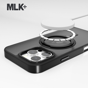 เคสโทรศัพท์ฝาหลังแบบตั้งได้ผิวด้าน TPU + PC สำหรับ iPhone 16 15 14 Pro Max PLUS เคสชาร์จแบบไร้สาย - Product Image 4