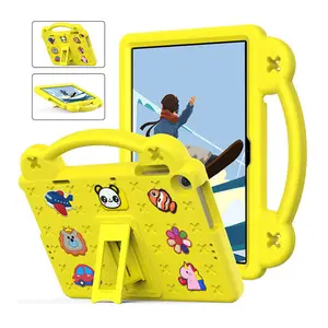 어린이 휴대용 충격 방지 만화 EVA 폼 스탠드 커버 케이스 삼성 ipad 화웨이 lenovo 아마존 태블릿